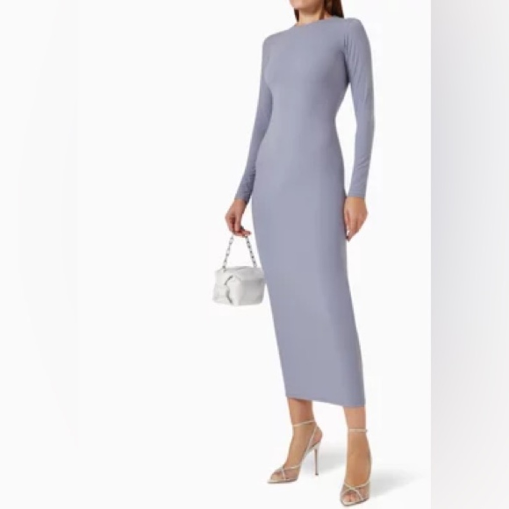 skims grey long sleeve dress | Dresses | Skims Fits Everybody Crew Neck Slate Imported: 2025-08-28